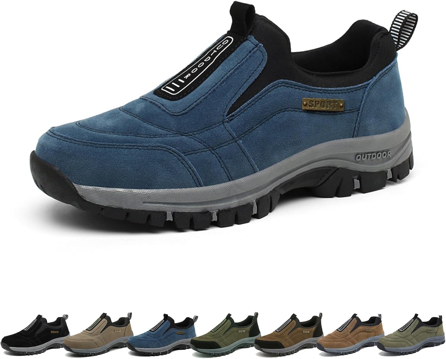 

Мужские водонепроницаемые походные туфли с ортопедической поддержкой, удобные легкие прогулочные туфли для мужчин, слипоны для активного отдыха Generic, темно-синий