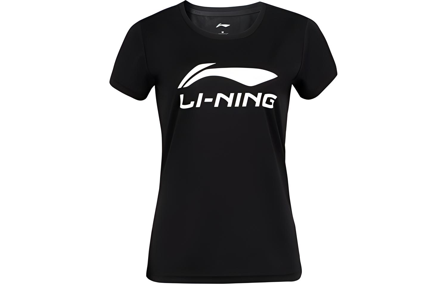 

Футболка для бадминтона LiNing женская черная