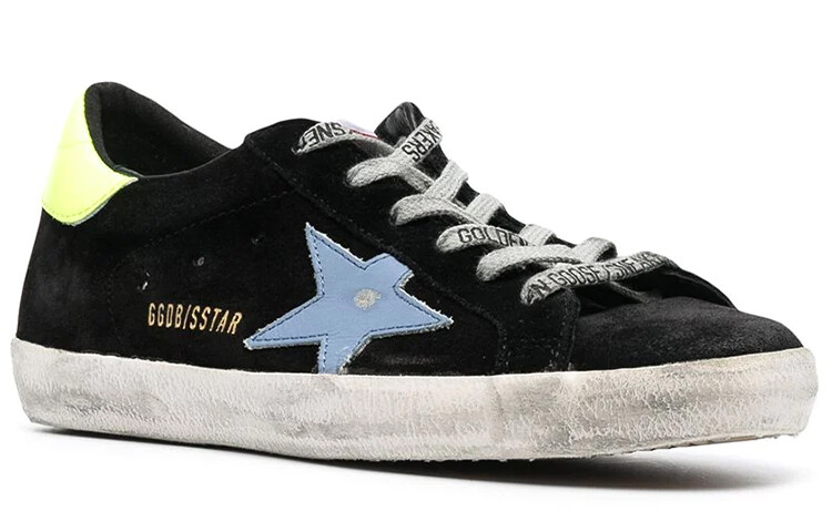 Кроссовки для скейтбординга Super-Star женские, низкие, черные Golden Goose — фото 3