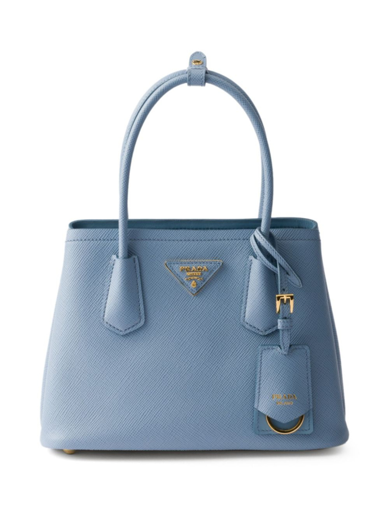 

Prada маленькая сумка-тоут Double Saffiano, синий