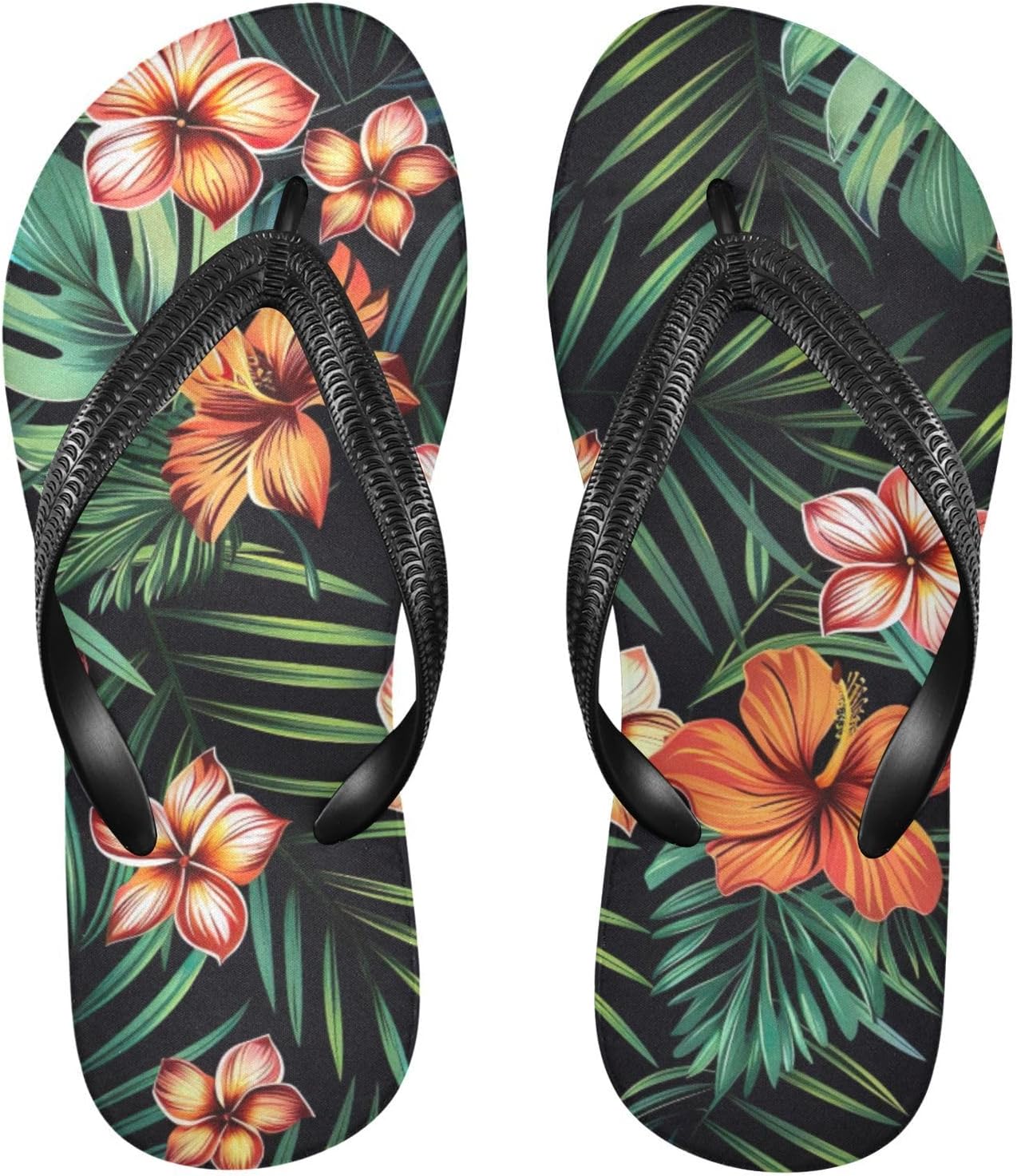 

Летние сланцы с цветком тропической пальмы для женщин и мужчин, пляжные, повседневные, для душа Kfbe, Leaves
