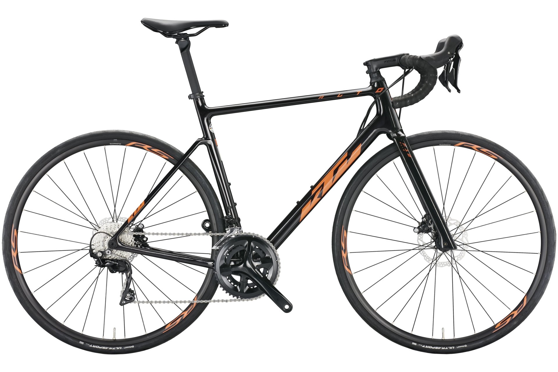

Шоссейный велосипед Ktm Revelator alto pro - 28 дюймов - diamant, schwarz | flaming black (orange)