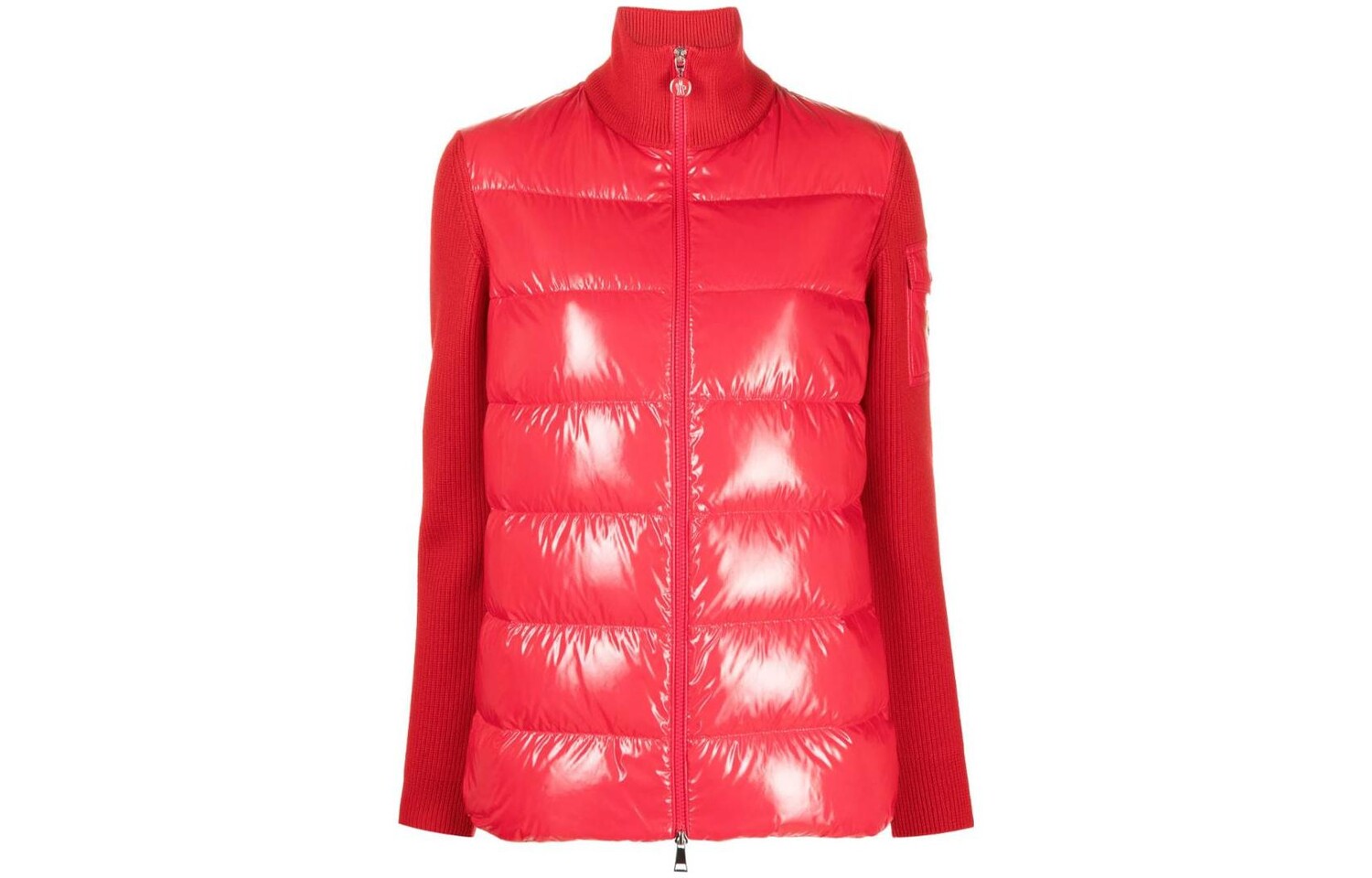Пуховик женский красный Moncler
