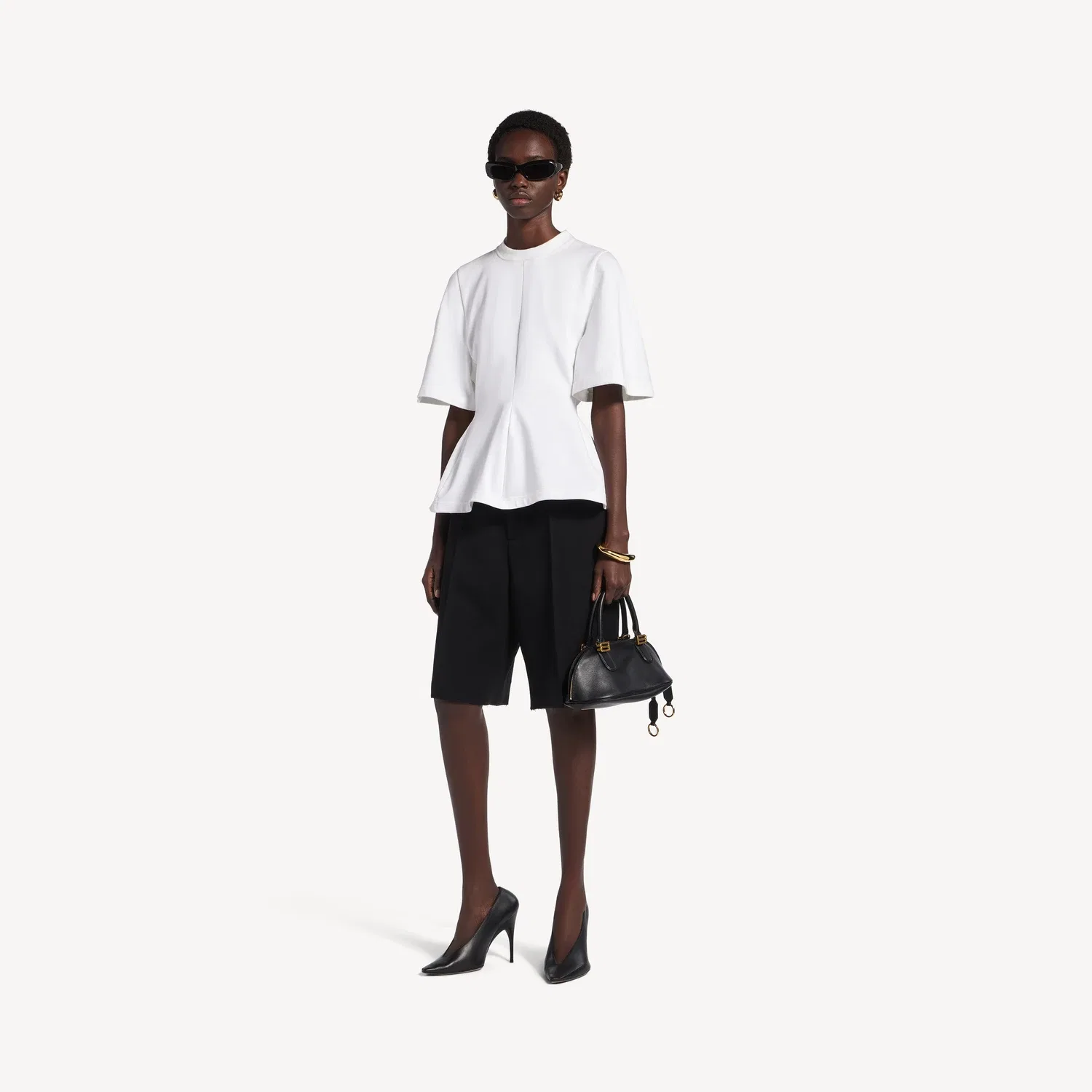 Женские форменные футболки белого цвета BALENCIAGA, белый — фото 2