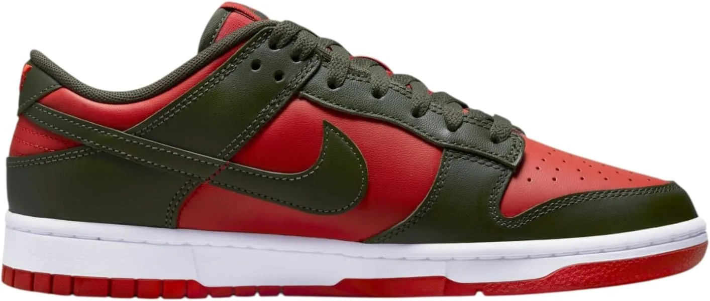 Мужские низкие ретро-кроссовки Nike Dunk, красный/хаки — фото 3