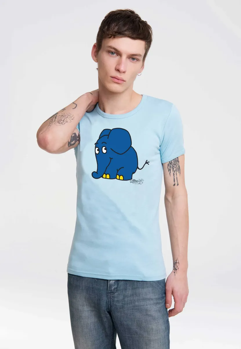 

Logoshirt Футболка "Sendung mit der Maus - Elephant", с классным принтом, голубой