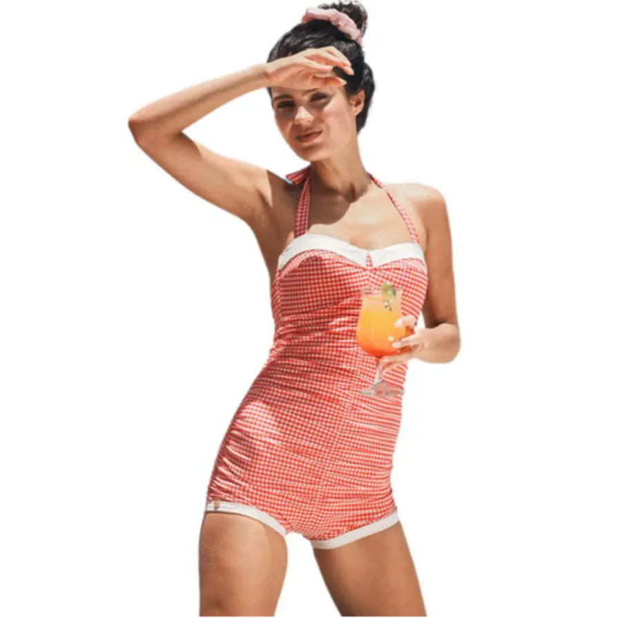 

Купальник One Piece Atlantic Beach, черно-белая клетка