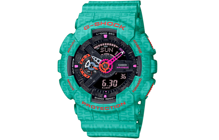 

Мужские часы Casio GA-110SGG-3AJR серии Liquid Crystal/Analog Dual Display черные