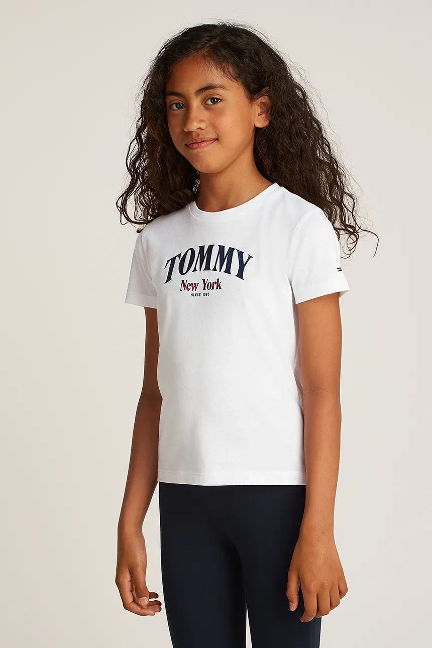 

Хлопковая футболка для детей Tommy Hilfiger, белый
