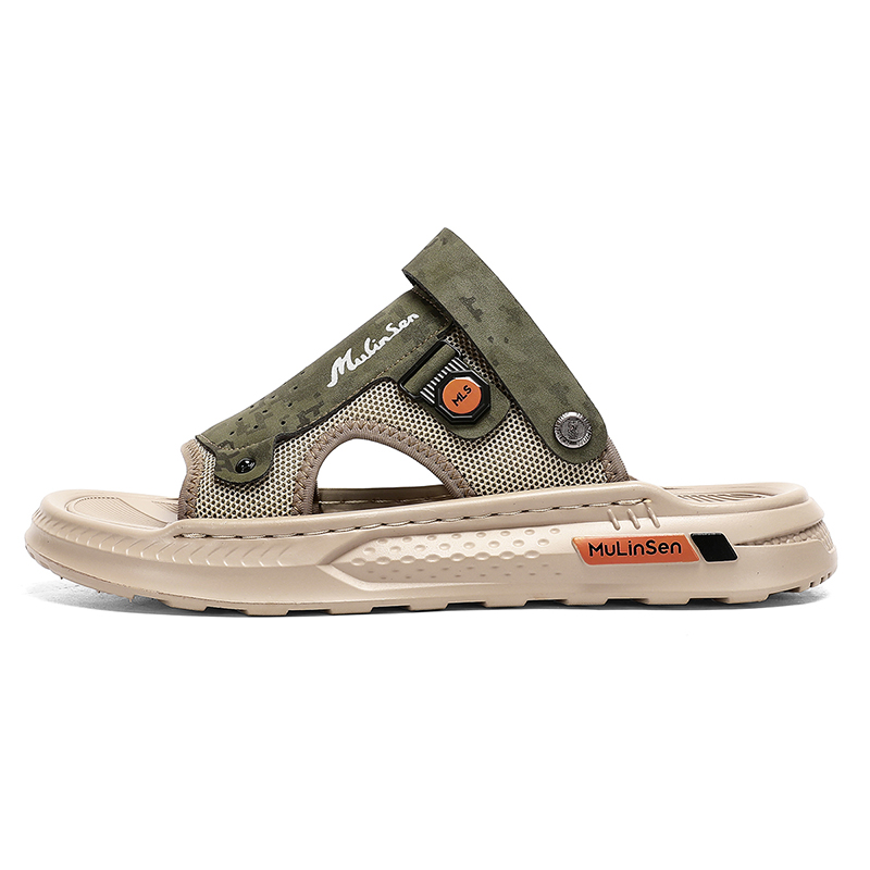 

Легкие, нескользящие, увеличивающие рост, сандалии Art Design Premium Beach, мужские Mulinsen, Green