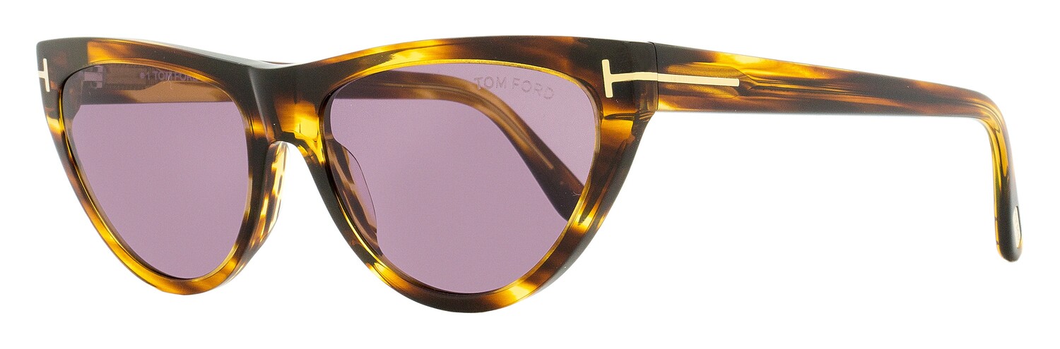 

Женские солнцезащитные очки «кошачий глаз» Tom Ford TF990 Amber-02 55Y Honey Havana 56 мм