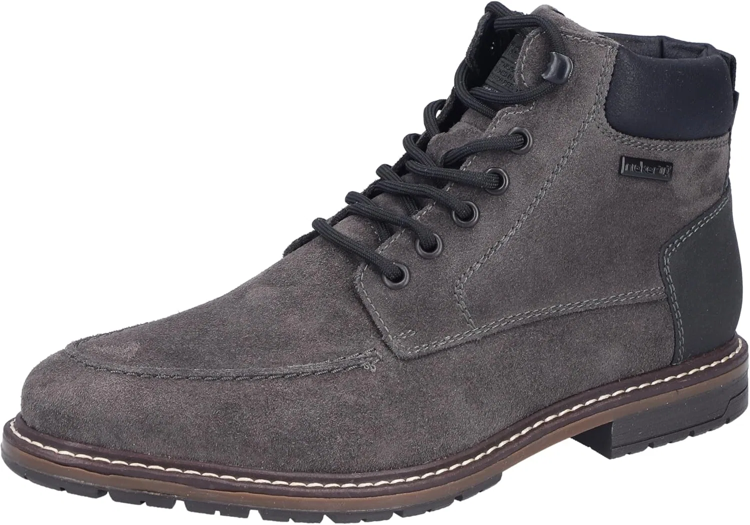 Мужские ботинки Rieker 13744 на шнуровке, Grey 45