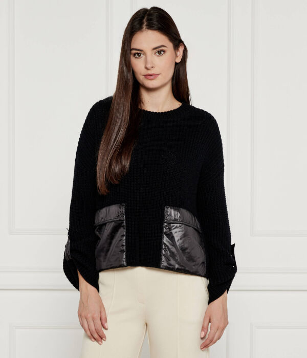 

Шерстяной свитер Loose fit Marc Cain, черный