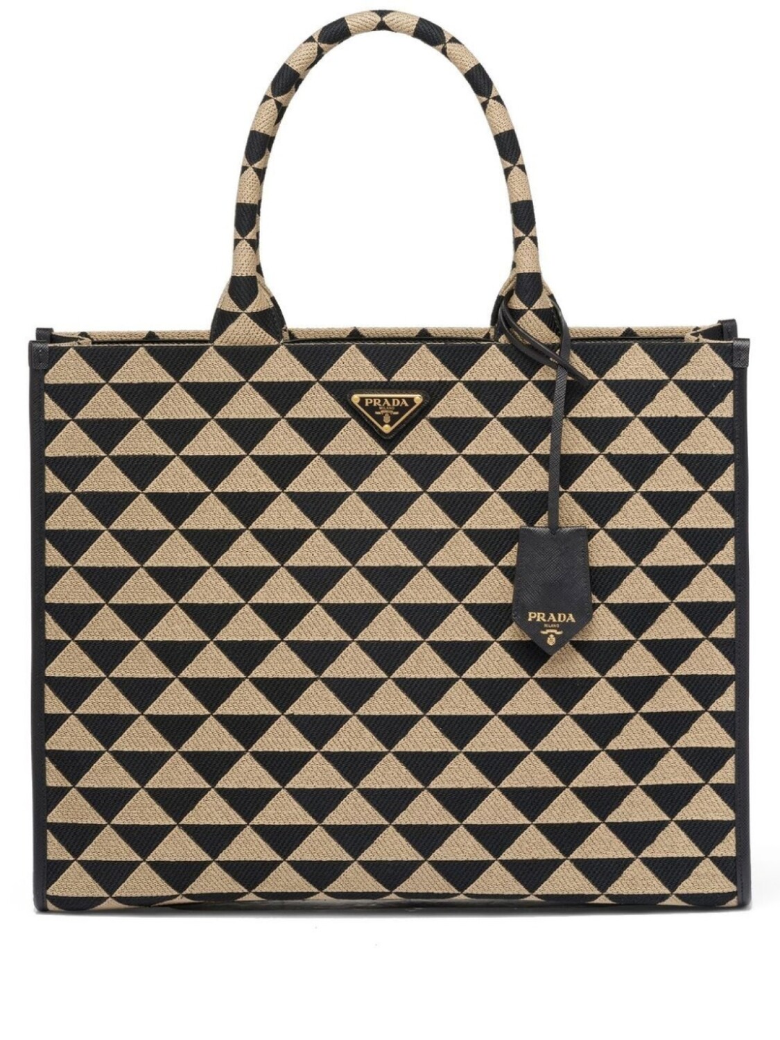 

Сумка-тоут Prada Symbole с узором, черный