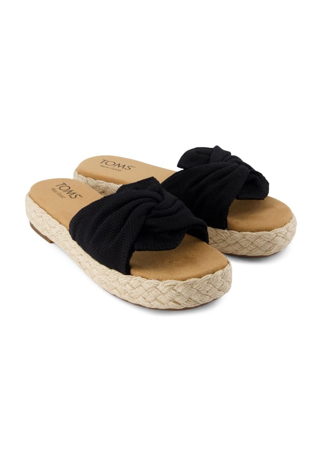 Мюли с плетеным эффектом Toms, черный
