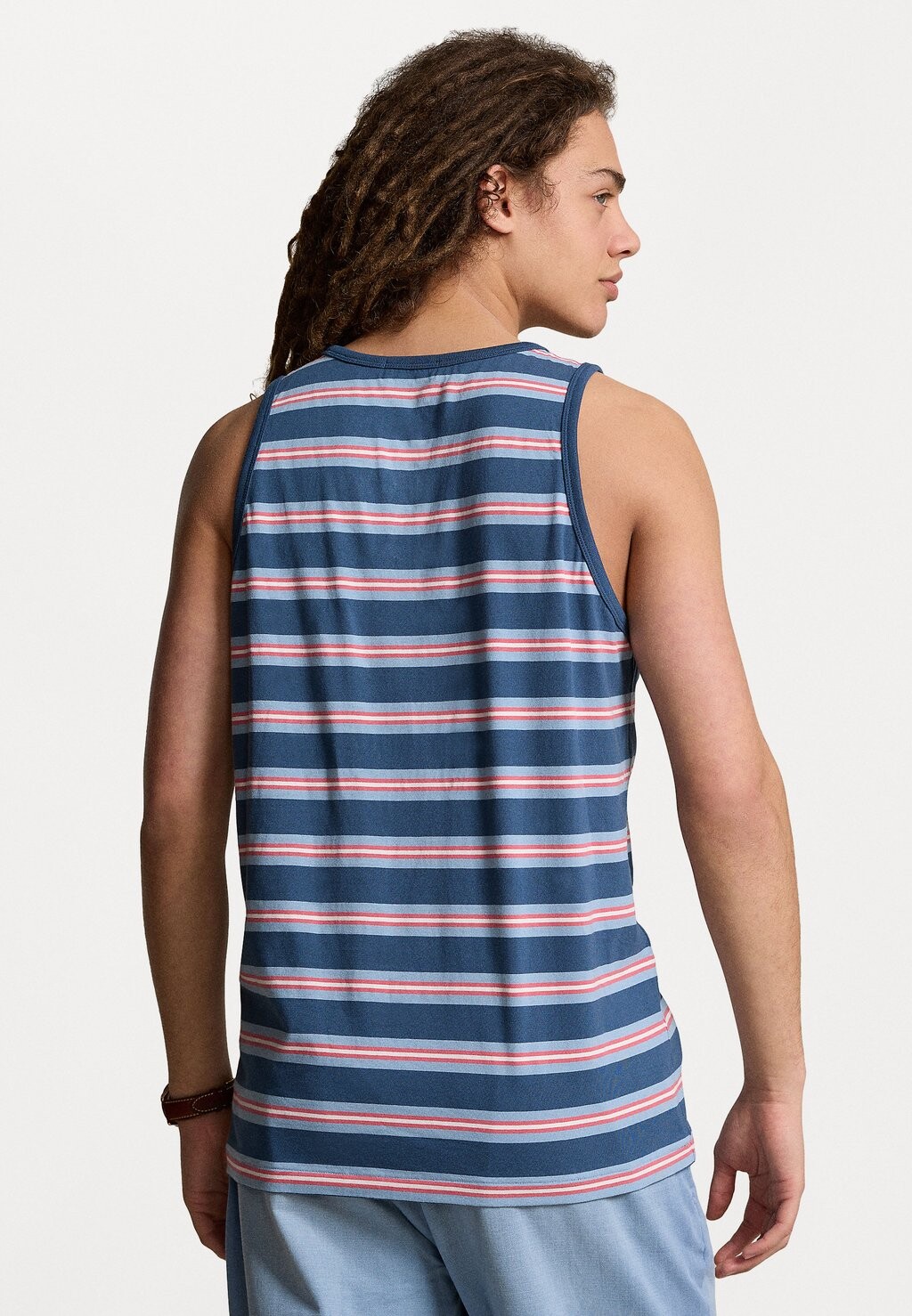 

Топ STRIPED JERSEY TANK Ralph Lauren, темно-синий