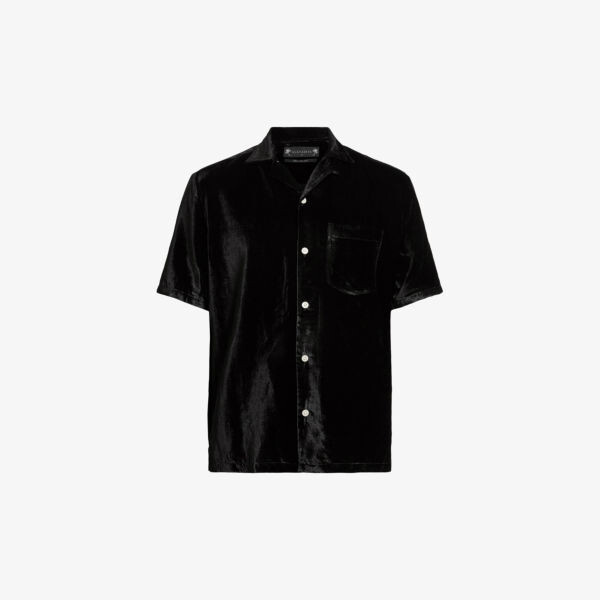 

Рубашка из ткани Runa с коротким рукавом Allsaints, черный