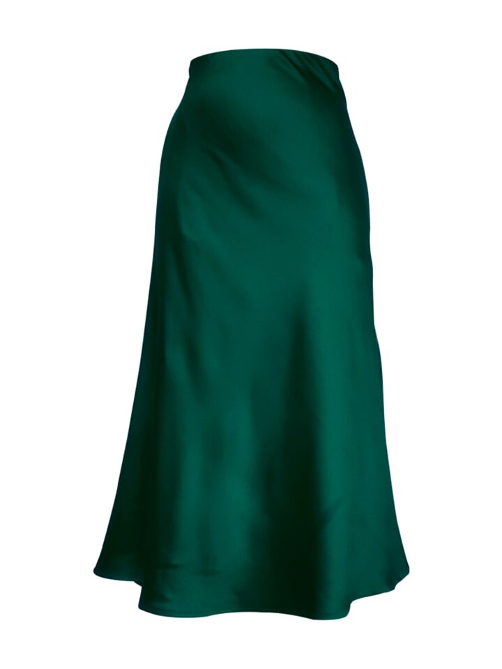 

Юбка GINI LONDON Midi Gini Satin Bias Cut, цвет dark green