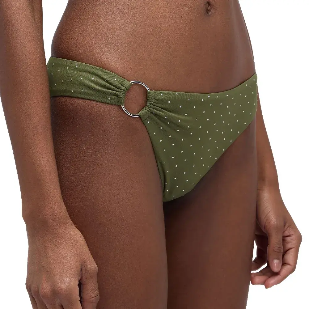 

Низ бикини Sundek Cece culotte briefs with rhinestones, зеленый