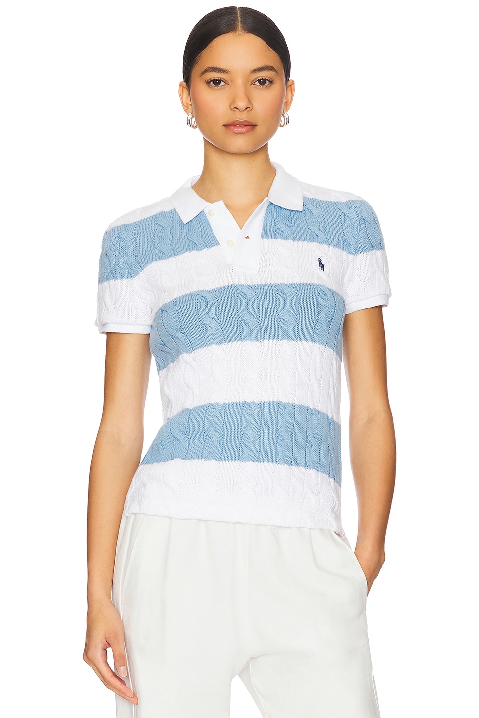 

Футболка поло с коротким рукавом Polo Ralph Lauren, white & carolina blue
