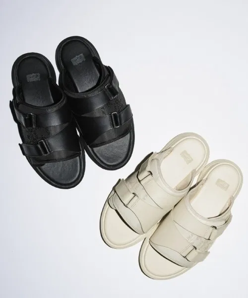Унисекс кожаные сандалии Onitsuka Tiger OHBORI SLIDER 2.0 серебристые — фото 2