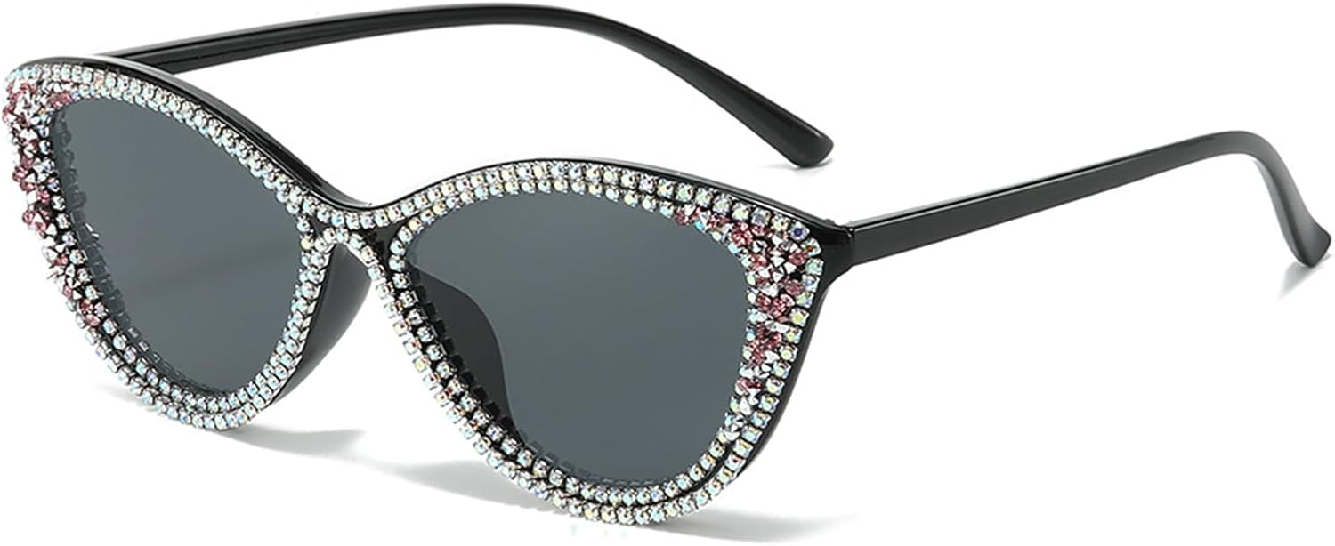 

Солнцезащитные очки Willochra «Кошачий глаз» со стразами, модные маленькие женские солнцезащитные очки, мужские очки для панк-вечеринки, блестящие женские солнцезащитные очки, C1