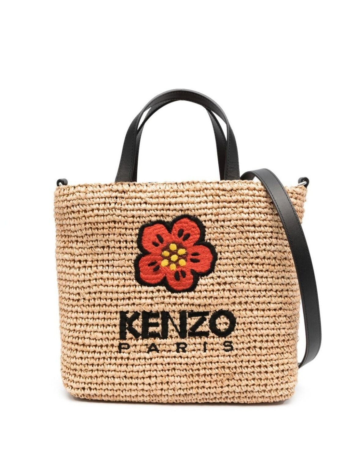

Kenzo соломенная сумка-тоут Boke Flower, нейтральный цвет