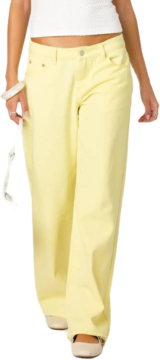 

Женские джинсы Y2k широкие boyfriend прямые низкая посадка потертые TAOZIBOB