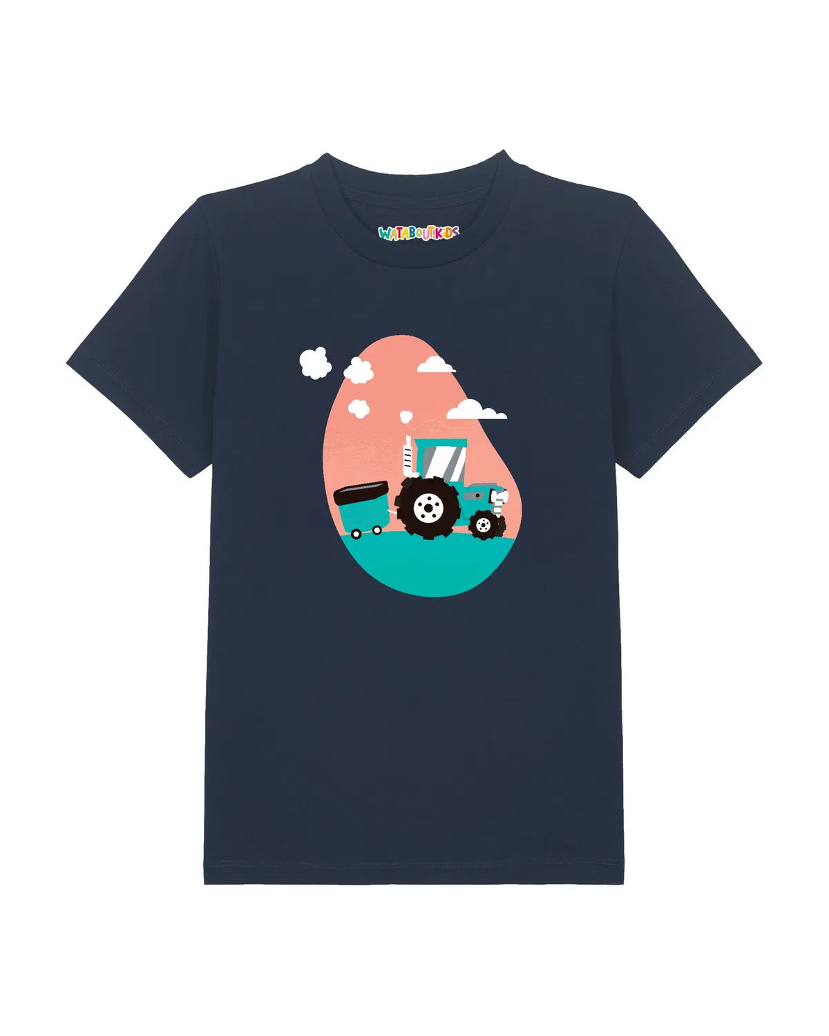 Футболка 'Traktor' Watabout.Kids, Navy/Turquoise