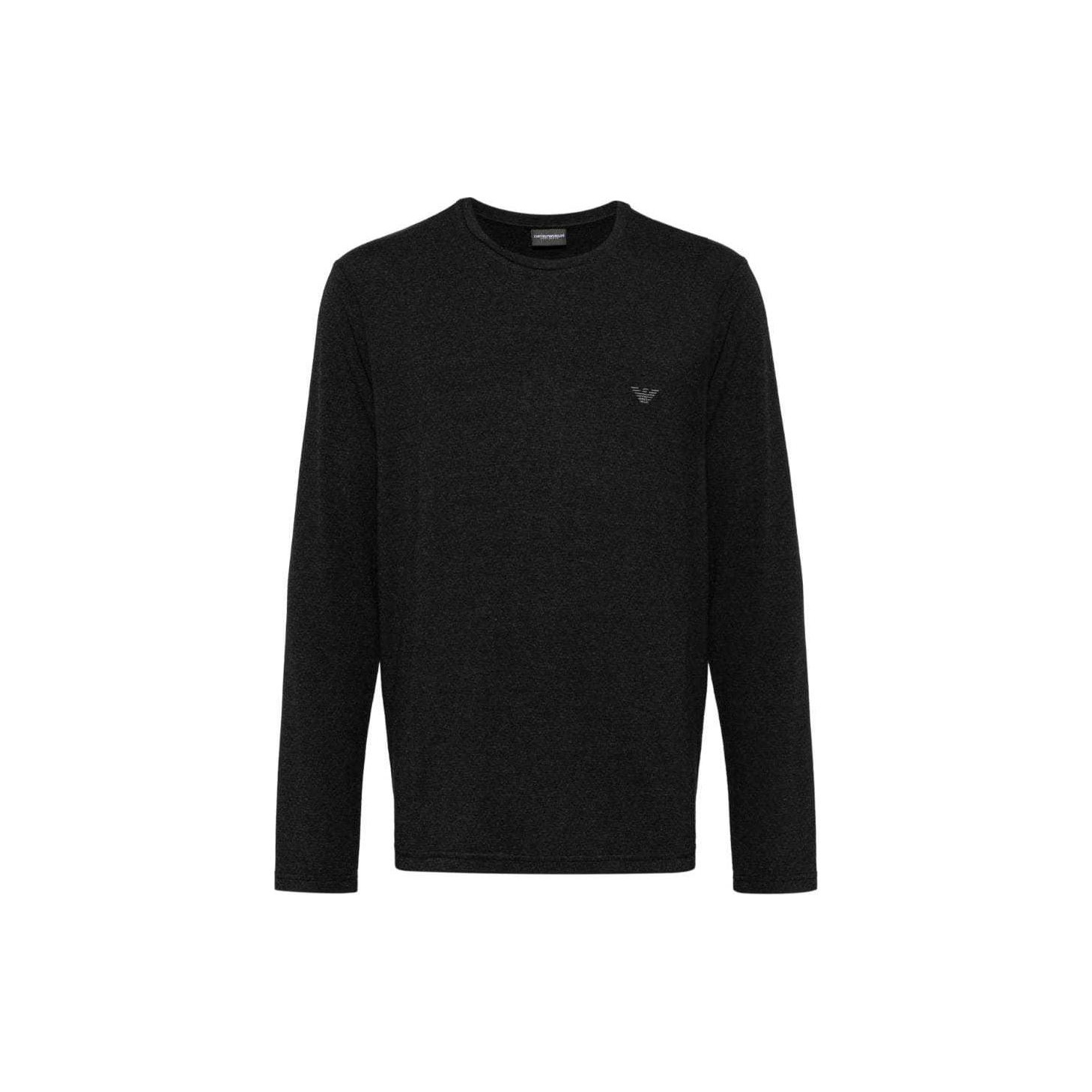 

Свитер с логотипом и круглым вырезом EMPORIO ARMANI, черный