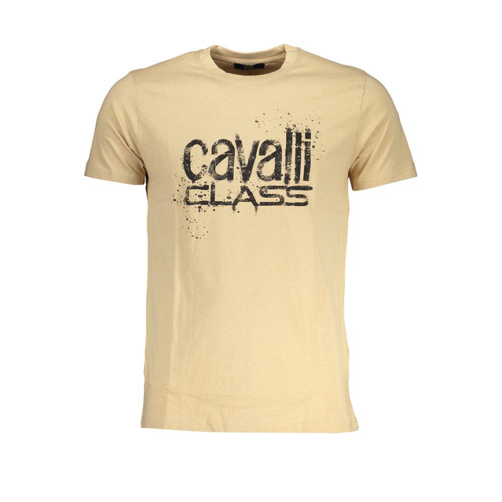 

Бежевая хлопковая футболка cavalli CLASS