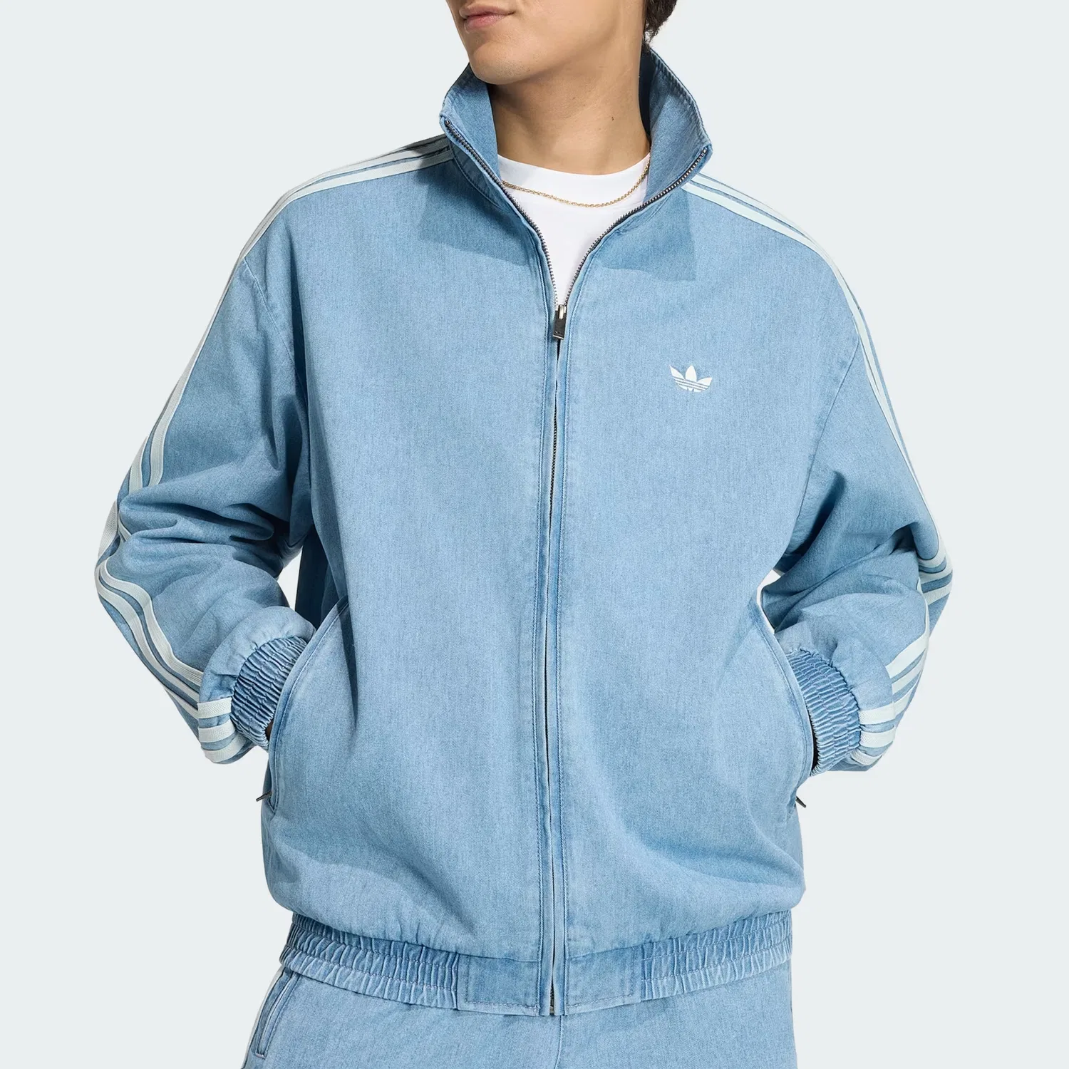 Джинсовая куртка Firebird Adidas Originals голубая — фото 4