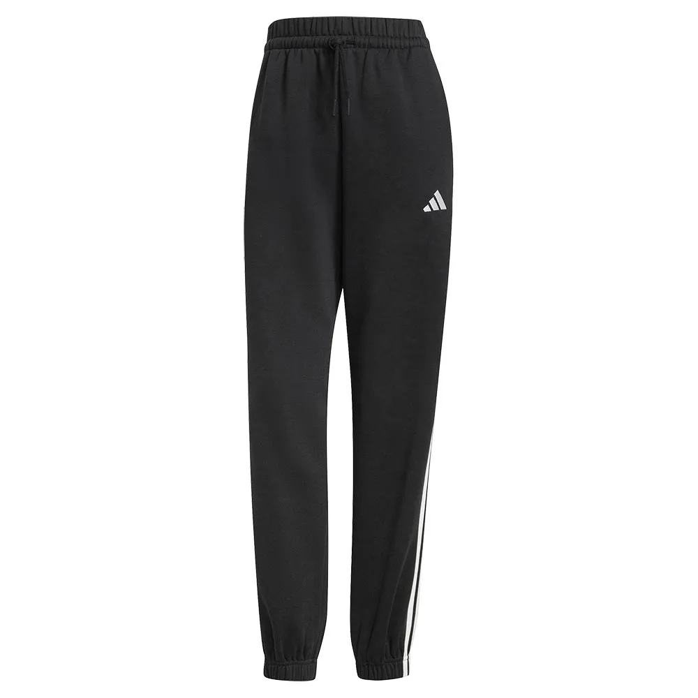 Джоггеры adidas Essentials 3 Stripes Fleece Loose Fit, черный — фото 3