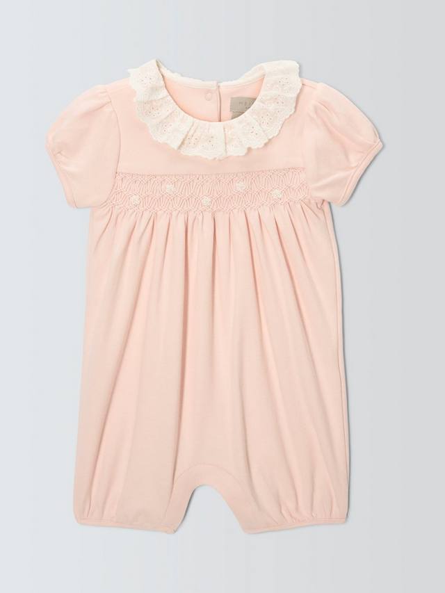 

Детский комбинезон с кружевным воротником John Lewis Heirloom Collection, розовый