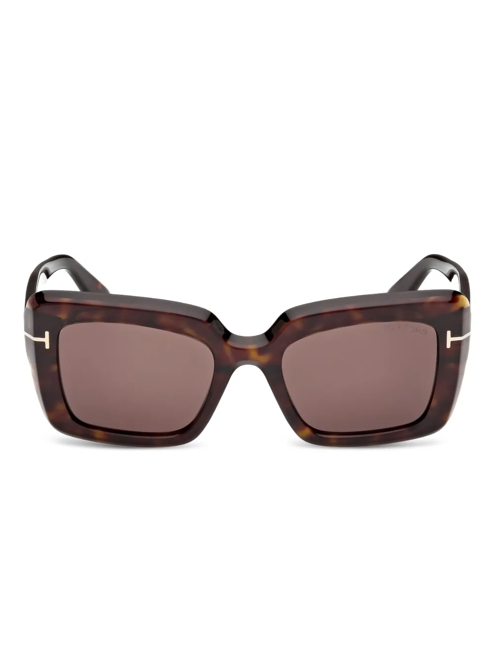 

Солнцезащитные очки в квадратной оправе с логотипом Tom Ford, коричневый
