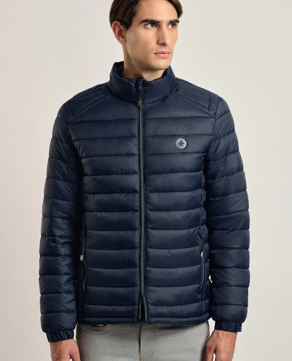

Мужской стеганый пуховик на молнии Valecuatro, темно-синий