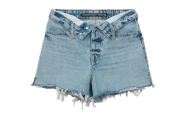 

Джинсовые шорты женские голубые Alexander Wang
