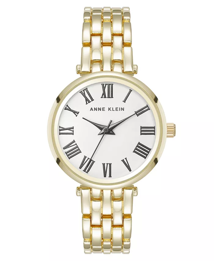 

Женские часы Quartz Everyday Roman Numeral с позолоченным металлическим корпусом, 32 мм Anne Klein