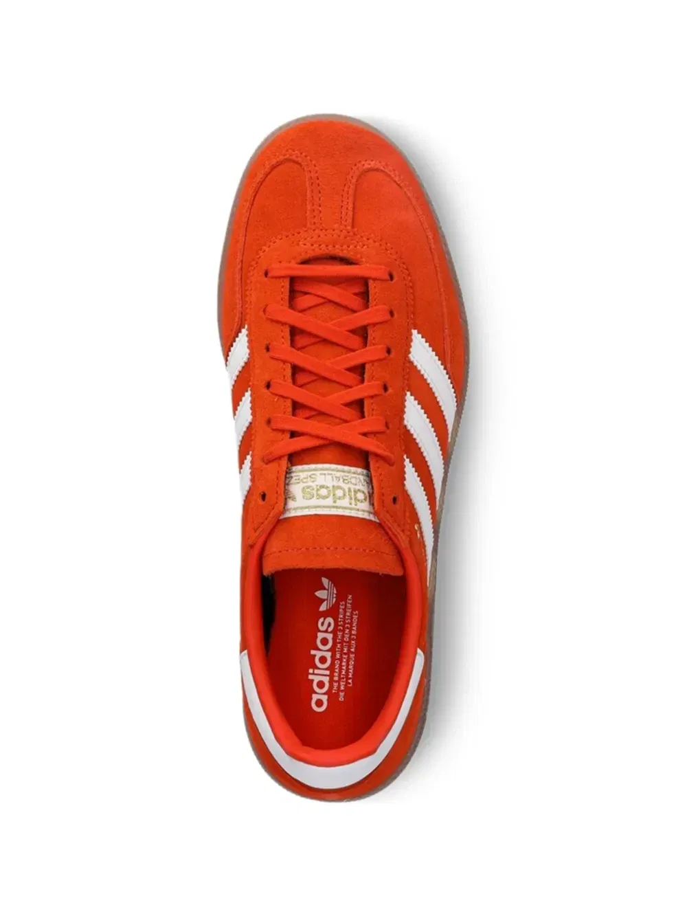 Кеды на шнуровке в полоску Adidas Kids, оранжевый — фото 4