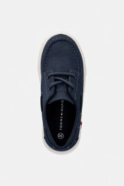 Мокасины детские из экокожи Tommy Hilfiger, синий — фото 4