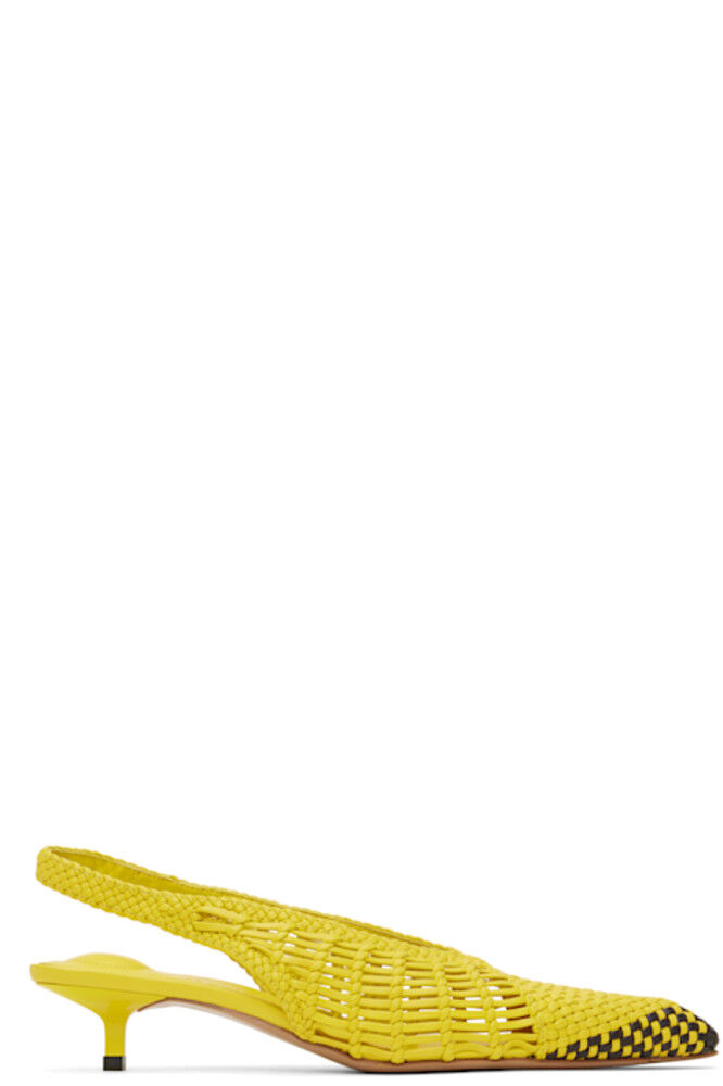 Желтые туфли на каблуке La Croisière 'The Low Cubisto Banane' JACQUEMUS