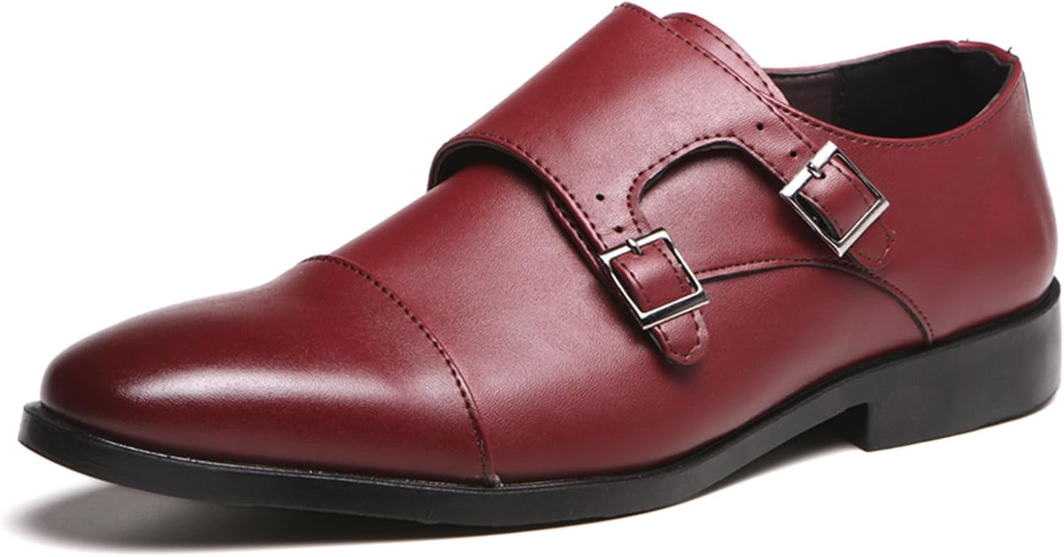 

Мужские повседневные слипоны ADMLZQQ с острым носком, свадебные туфли, роскошные деловые офисные туфли, бордовый