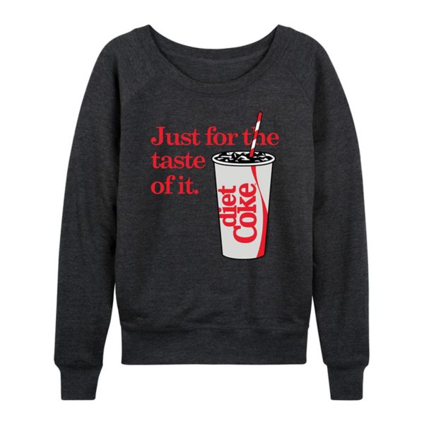 

Женская футболка с длинным рукавом из французского велюра "Diet Coke for the taste of it" Licensed Character, серый