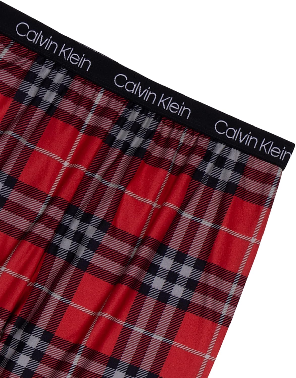 Пижамный комплект Calvin Klein для мальчиков из супермягкой ткани с микроначесом, Scotch Plaid Red — фото 3