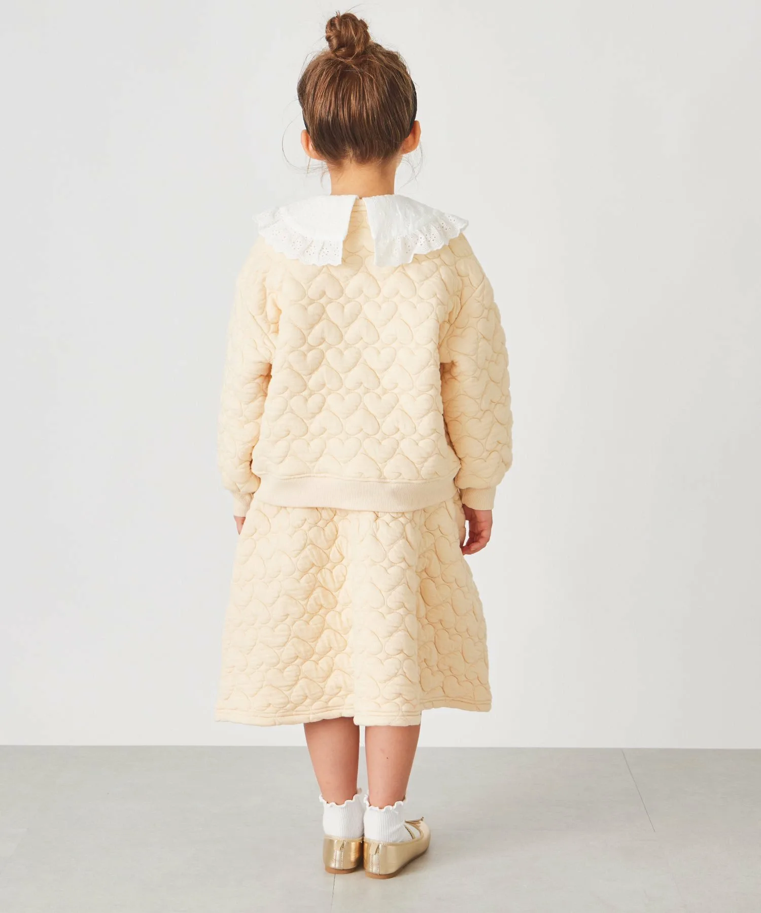Вязаная стеганая юбка Ever Closet, beige — фото 4