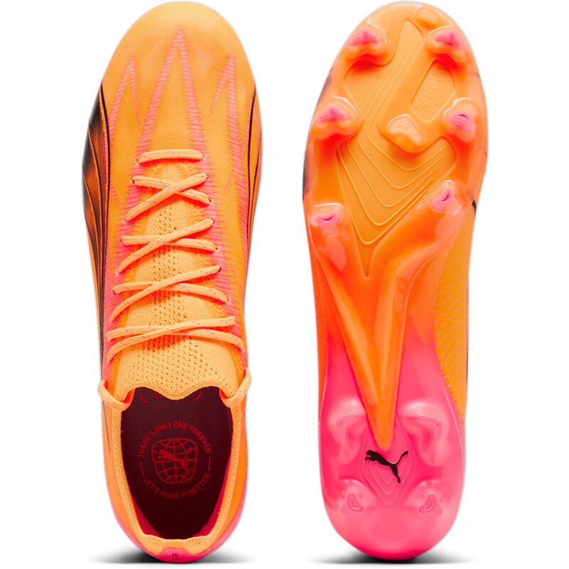 Футбольные бутсы Ultra Ultimate FG/AG Puma, цвет sun stream-puma black-sunset g — фото 2