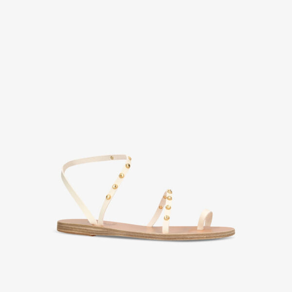 Сандалии из кожи с пчелиными заклепками Eleftheria Ancient Greek Sandals, белый — фото 3