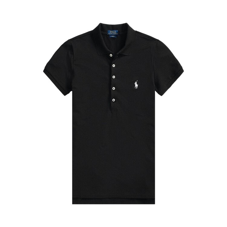 

Поло Polo Ralph Lauren Julie Short-Sleeve Polo Shirt, черный/белый