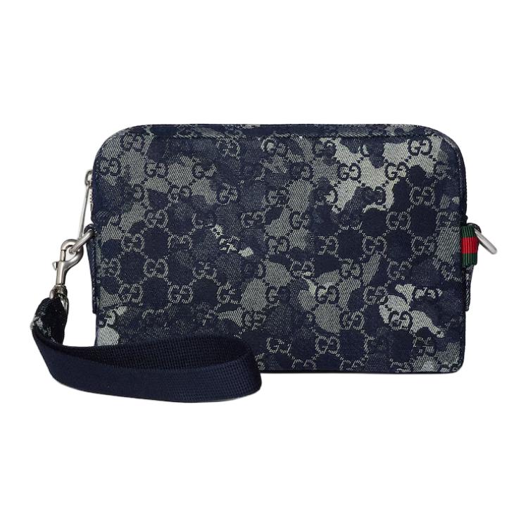 

GUCCI Джинсовый клатч малый мужской темно-синий
