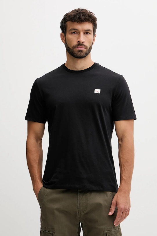 

Хлопковая футболка, упаковка из 2 шт. Calvin Klein Jeans, черный